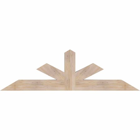 Ekena Millwork Saratoga Smooth Timber Gable Bracket, Douglas Fir, 72"W x 21"H x 5 1/2"D x 5 1/2"F, 7/12 Pitch GBW072X21X0606SAR00SDF